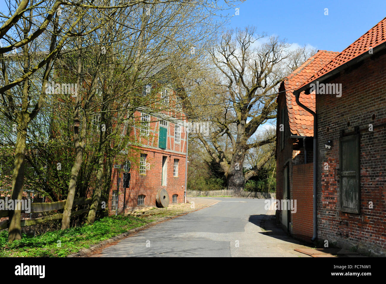 mill in scheessel, germany Stock Photo