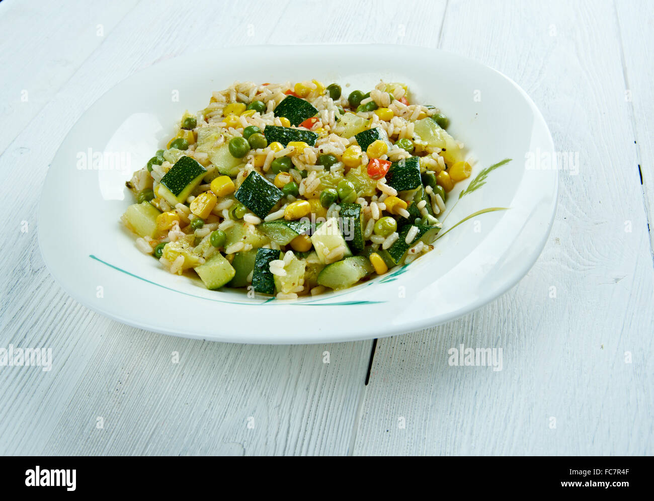 Squash Blossom Risotto Stock Photo Alamy