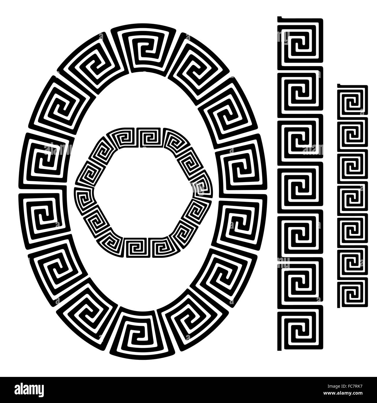 Set of Greek Ornamenal Frames Stock Photo - Alamy