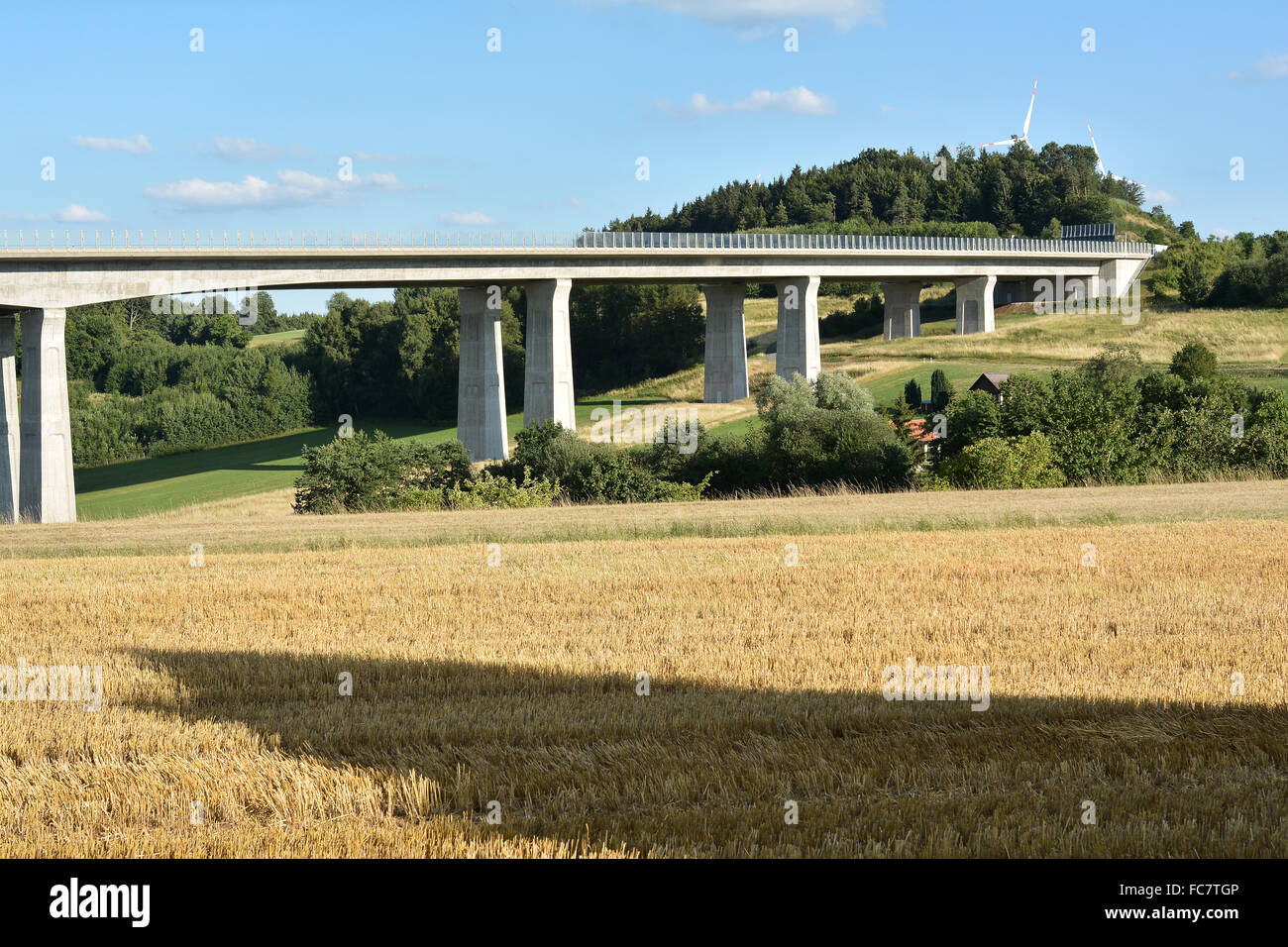 Motorway Bridge in Trockau on the A9 Stock Photo