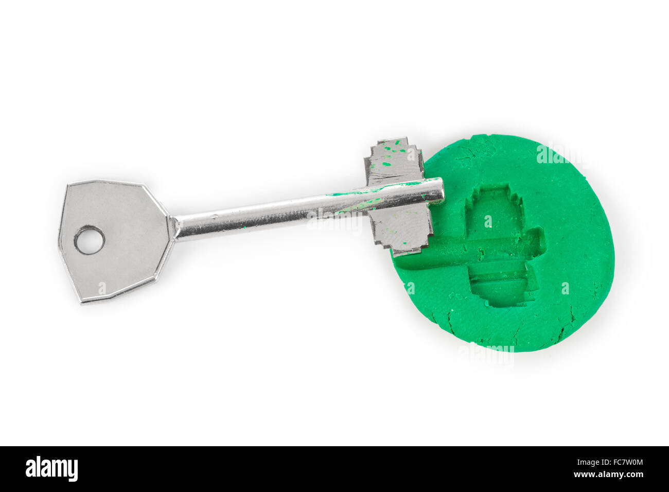 Key impression security concept Stock Photo Alamy