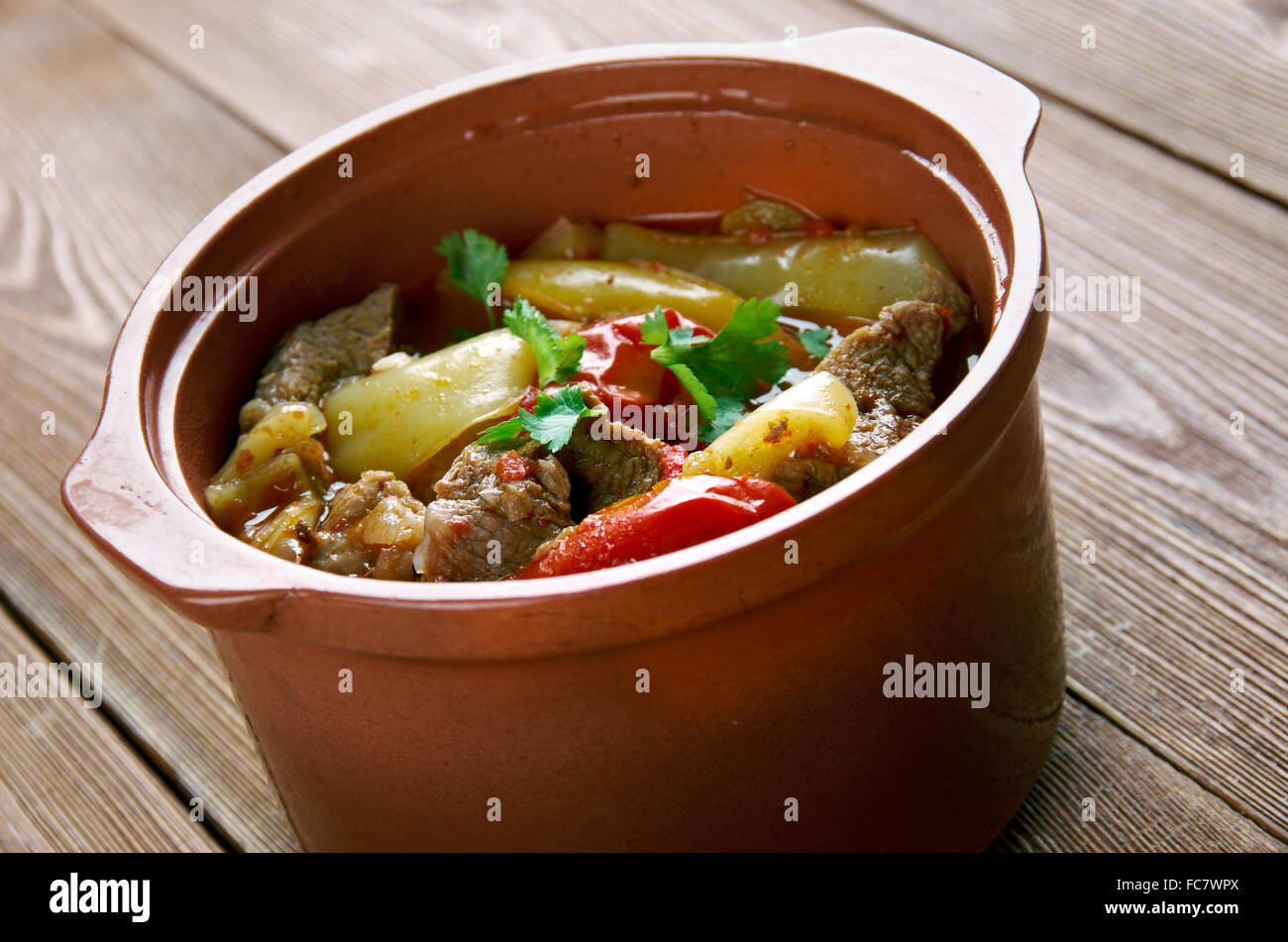 Turkish dish of lamb Stock Photo Alamy