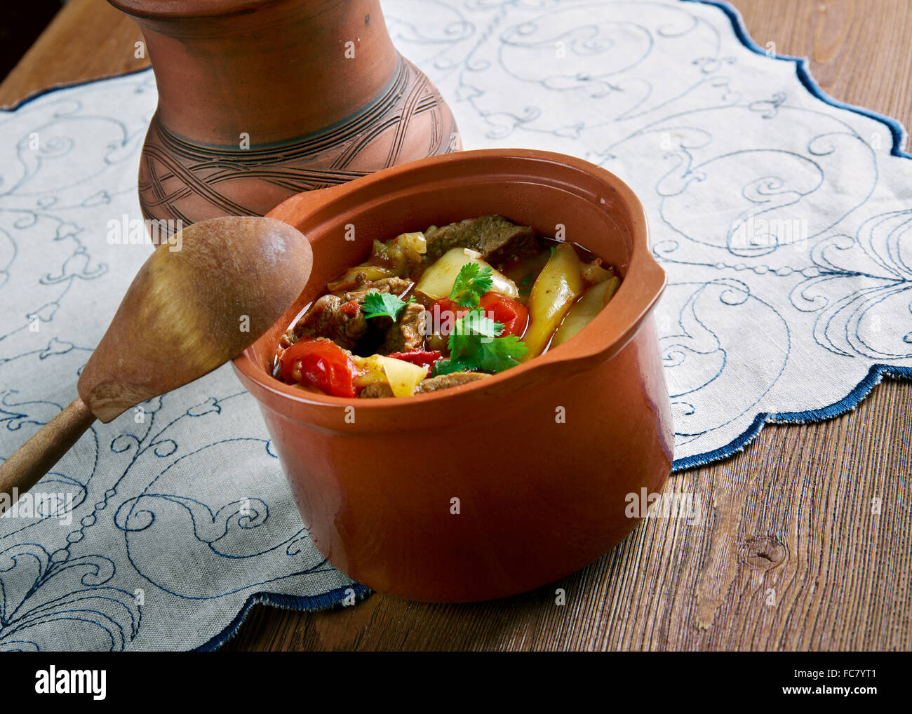 Turkish dish of lamb Stock Photo Alamy