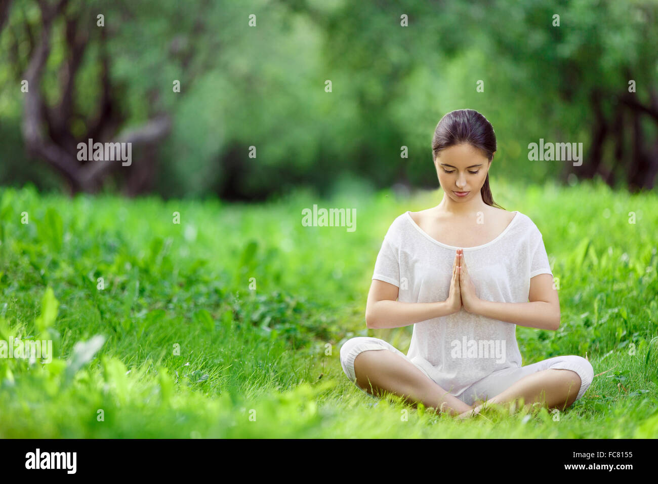Meditating Stock Photo