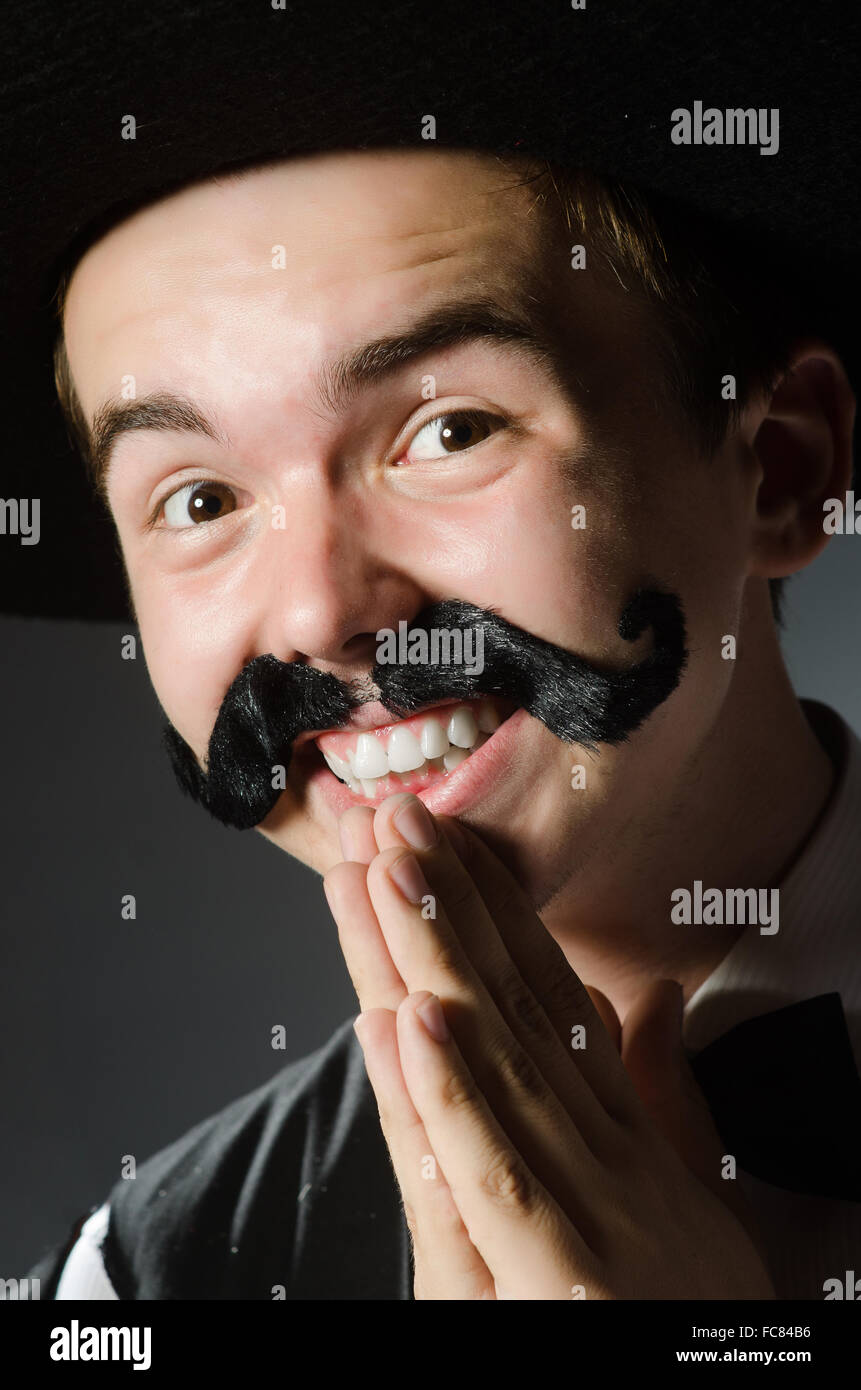 Laughing man cowboy hat hi-res stock photography and images - Alamy
