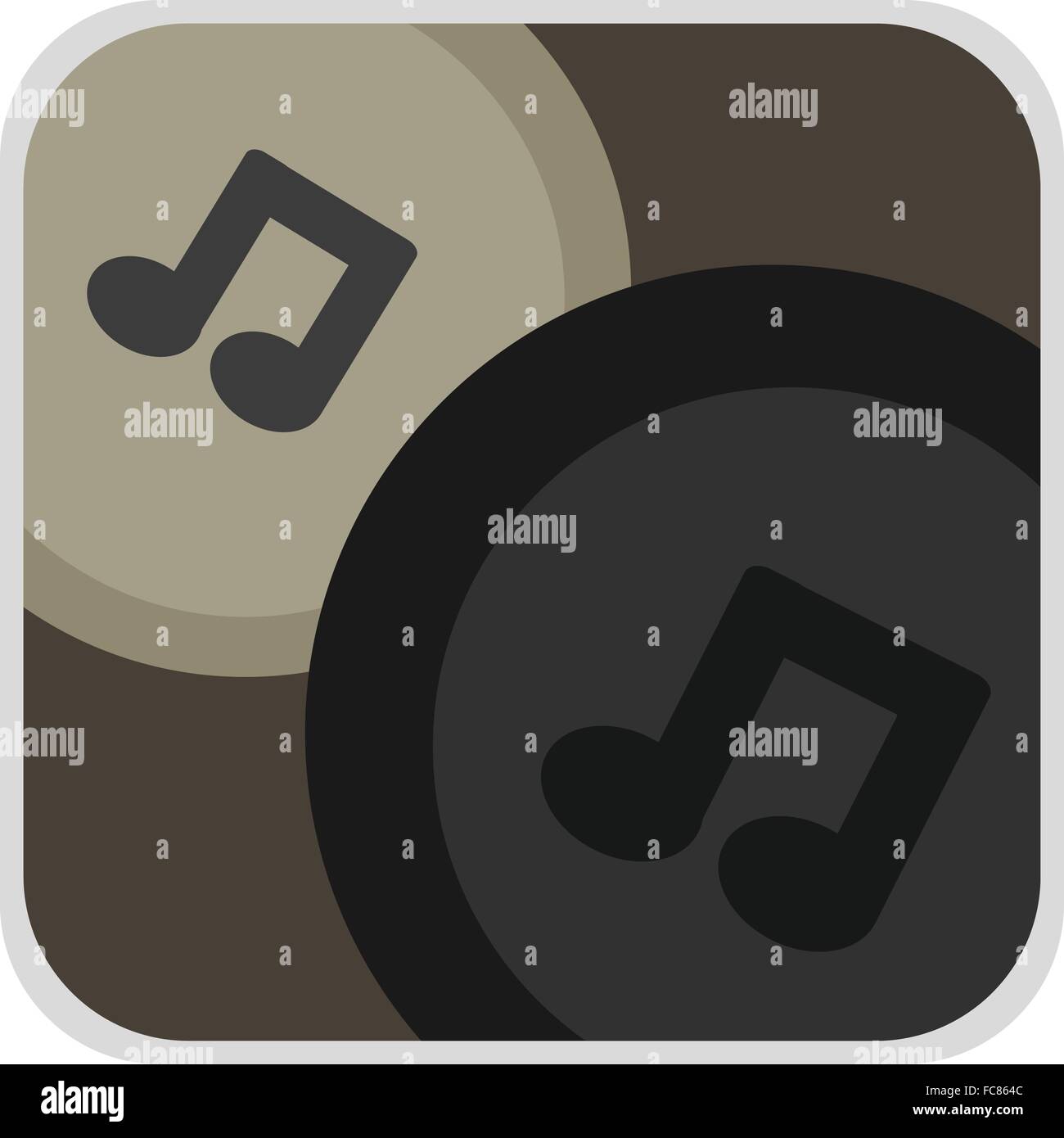 Music icon in retro color style concept illustration Stock Vector Image ...