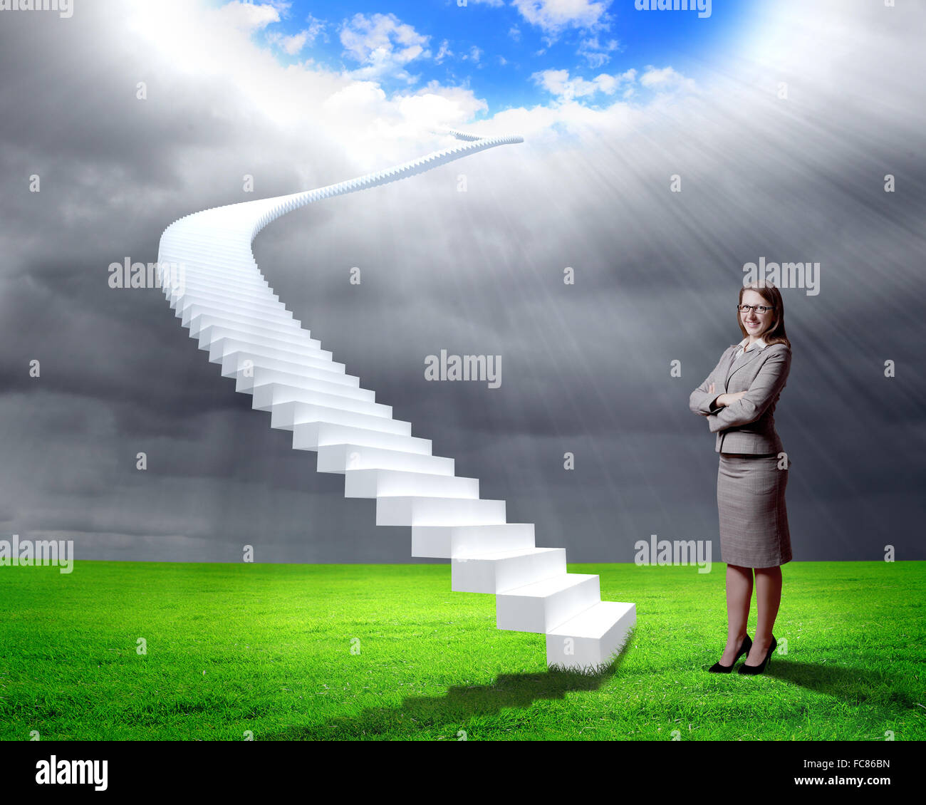 Figure going up stairs hires stock photography and images Alamy
