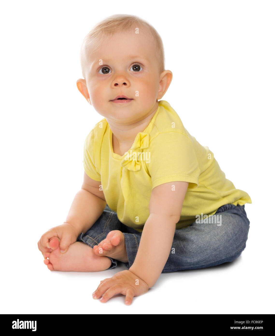 Little baby isolated on white Stock Photo - Alamy