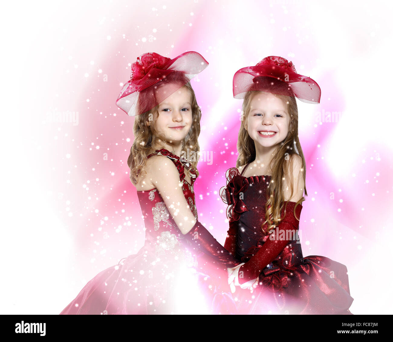 Little girl dressed up in beautiful holiday dress Stock Photo Alamy