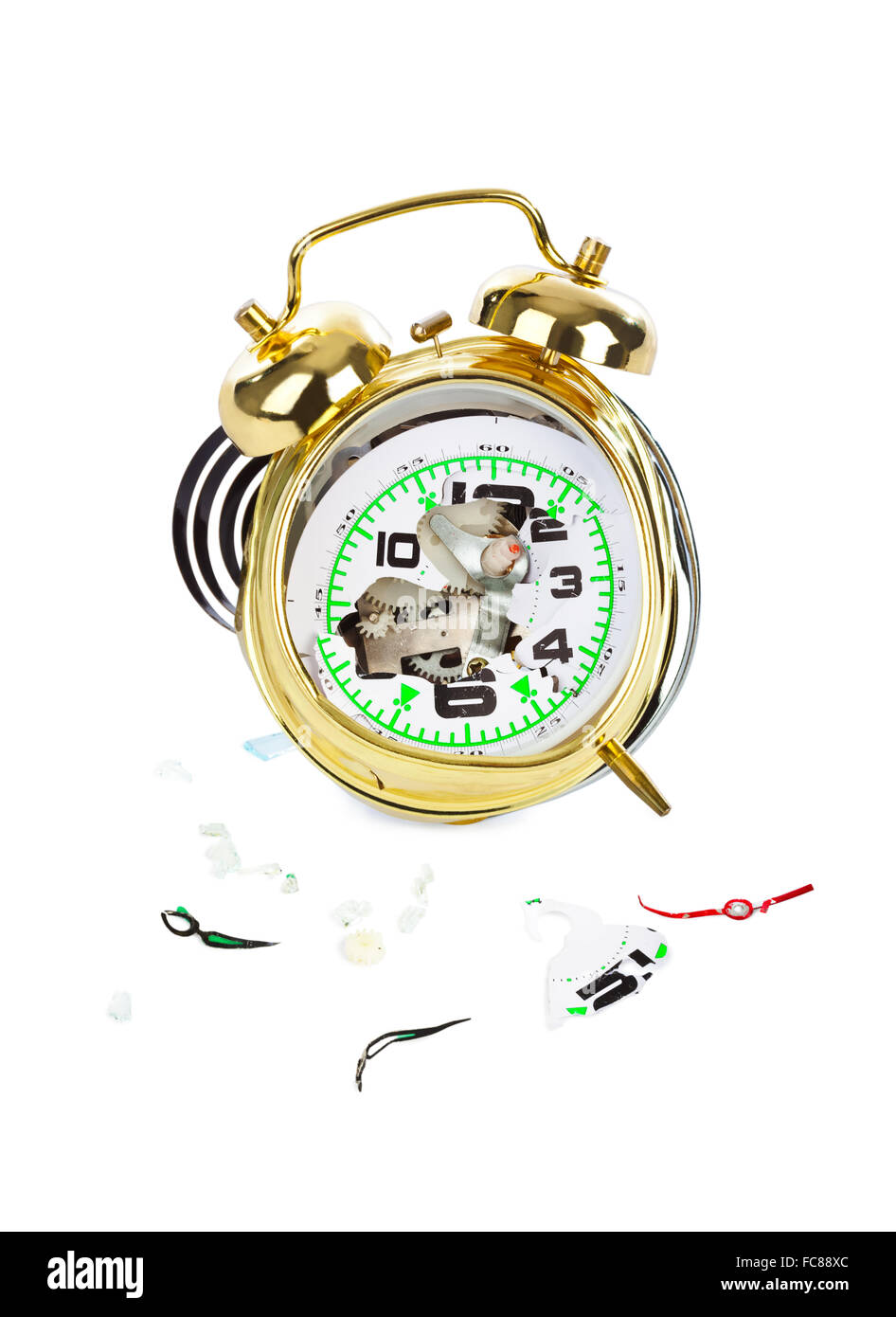 Broken alarm clock Stock Photo Alamy