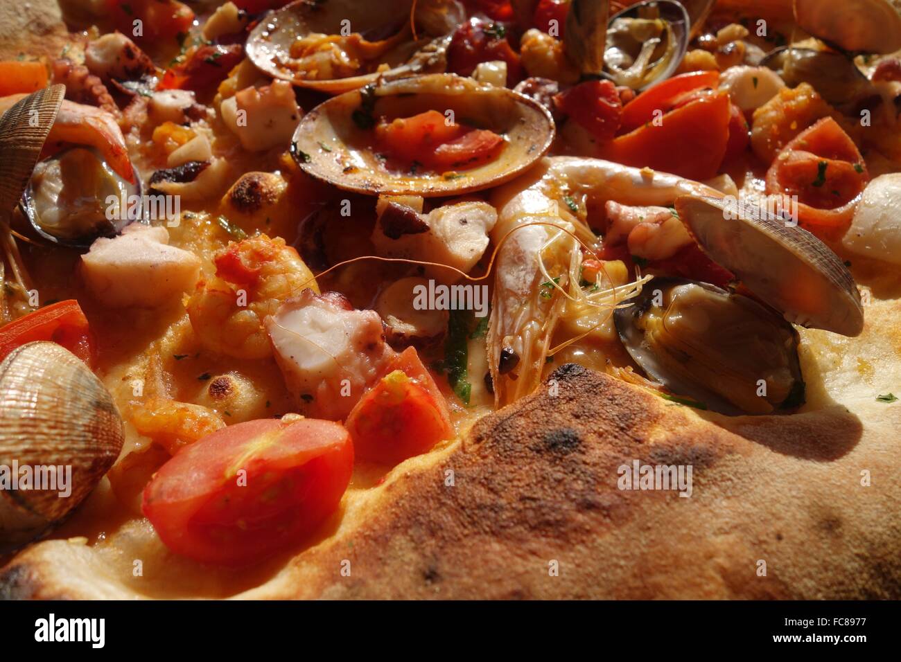 Pizza frutti di mare Stock Photo