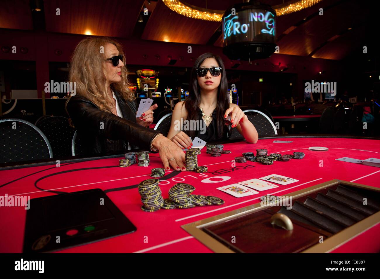 two players in the casino. July 2015 Stock Photo