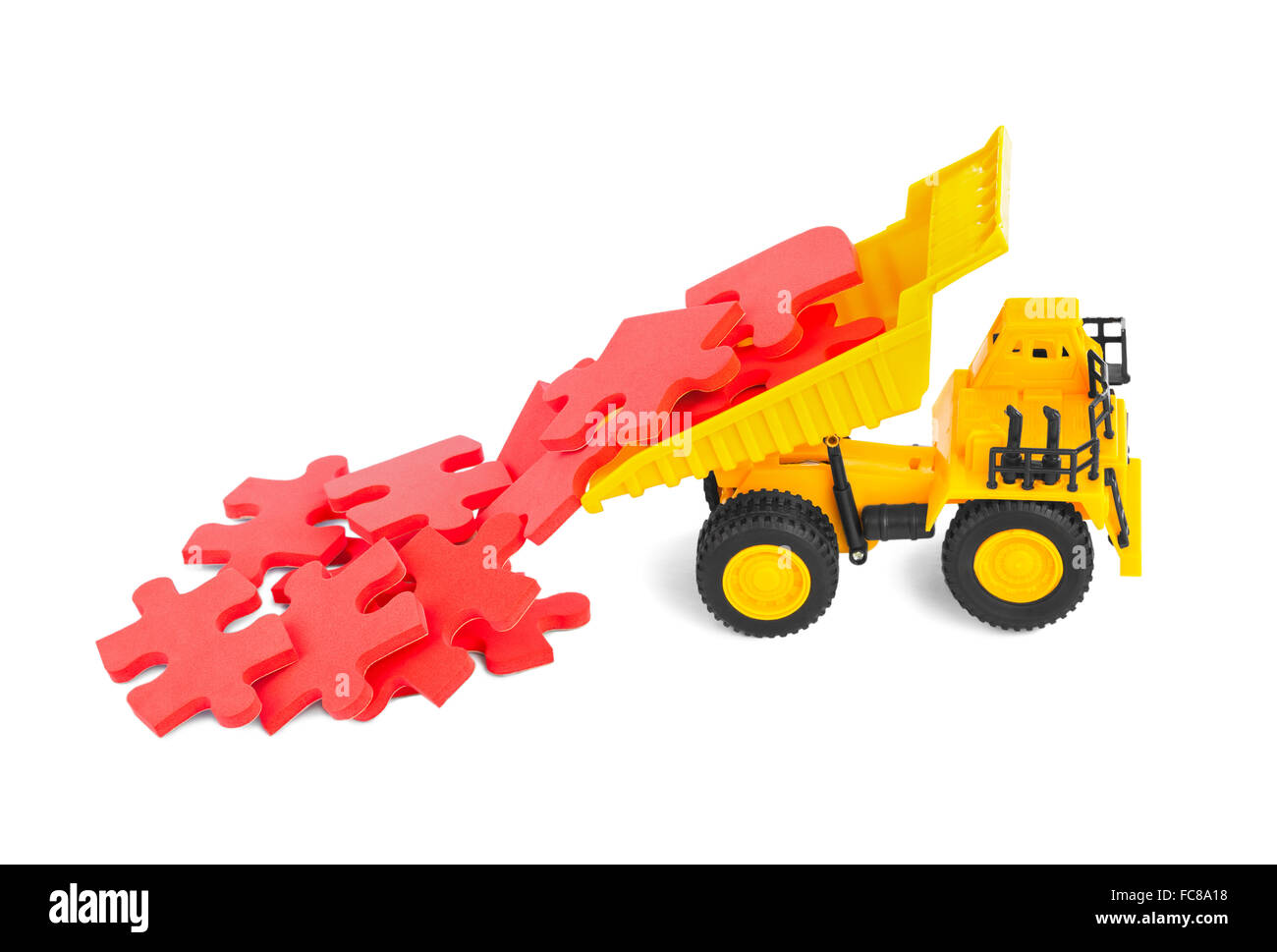 Jigsaw puzzle pieces pile Cut Out Stock Images & Pictures Alamy