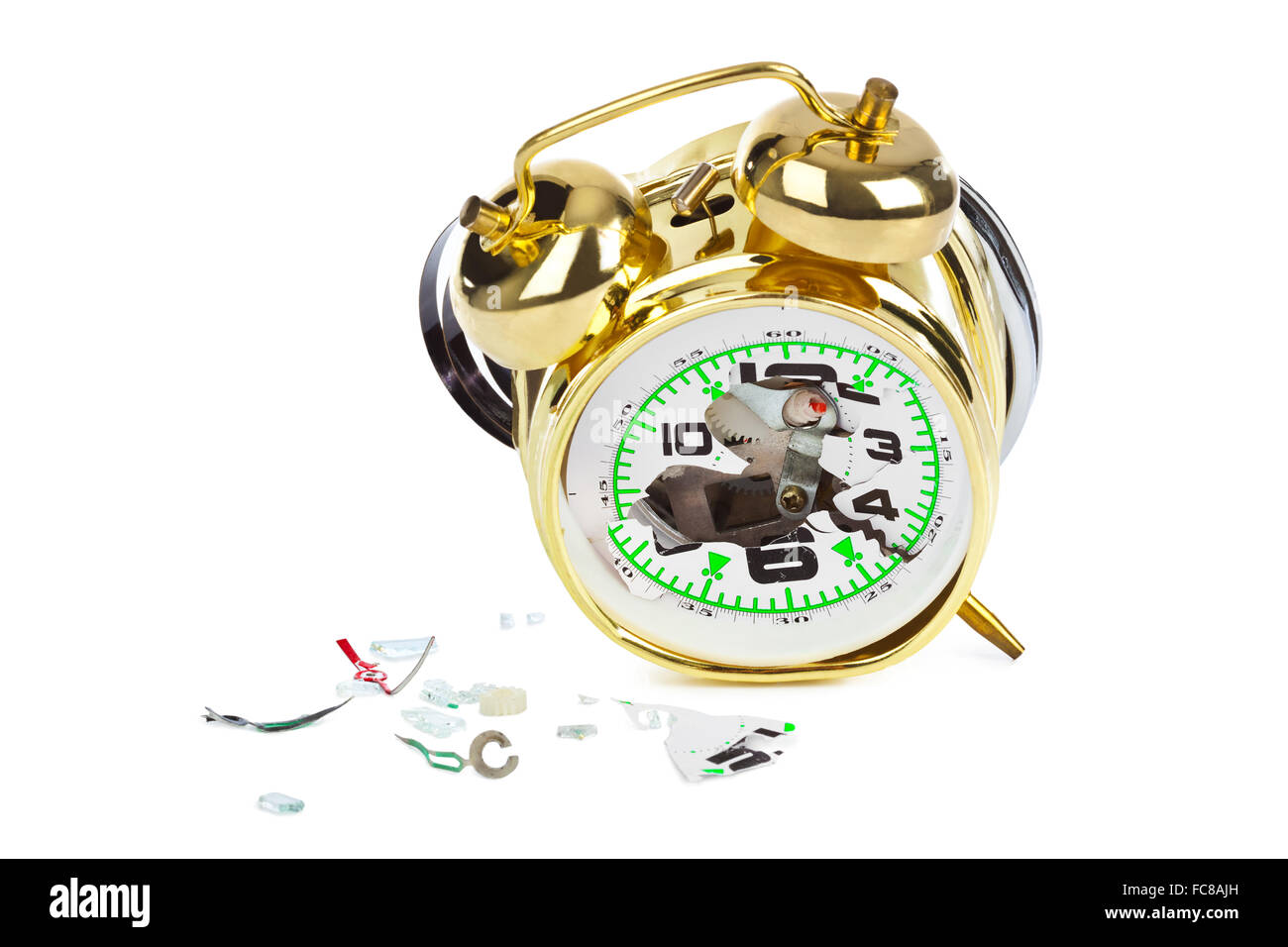 Broken alarm clock Stock Photo Alamy