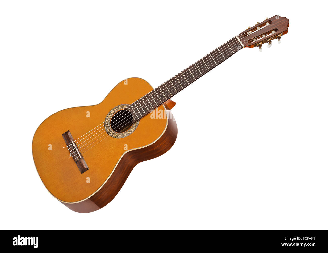 Classical acoustic guitar Stock Photo