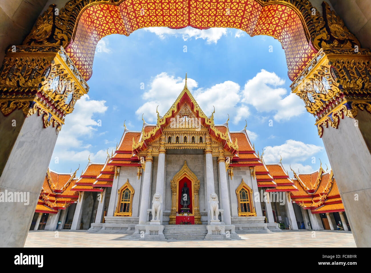 Marble Temple , Bangkok , Thailand Stock Photo - Alamy