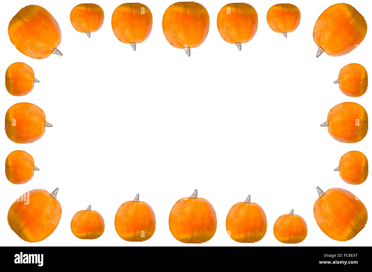 Frame with pumpkins Stock Photo