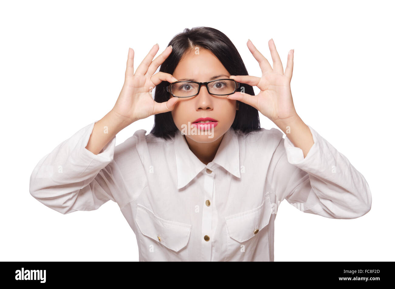 Young woman in business concept Stock Photo - Alamy