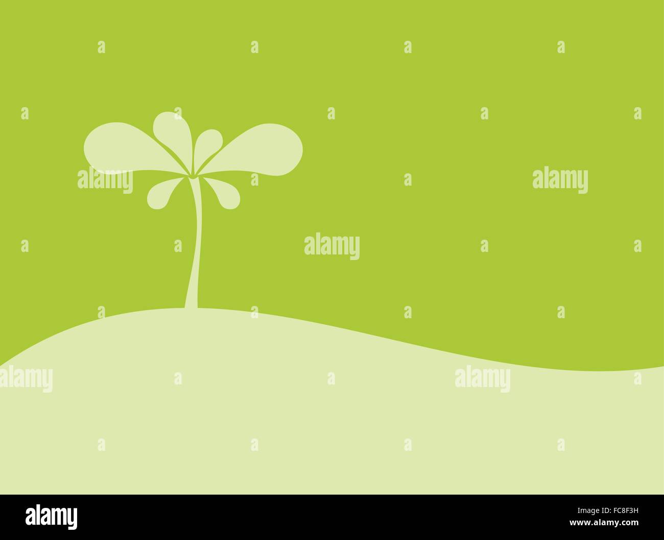 Tree in green background in eco concept illustration Stock Vector Image ...