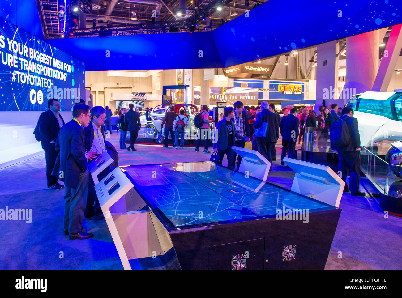 The Toyota booth at the CES Show in Las Vegas Stock Photo Alamy