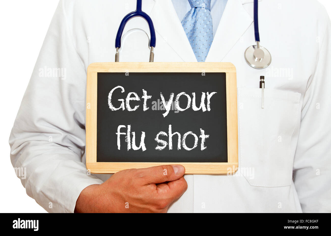 Get your flu shot Stock Photo