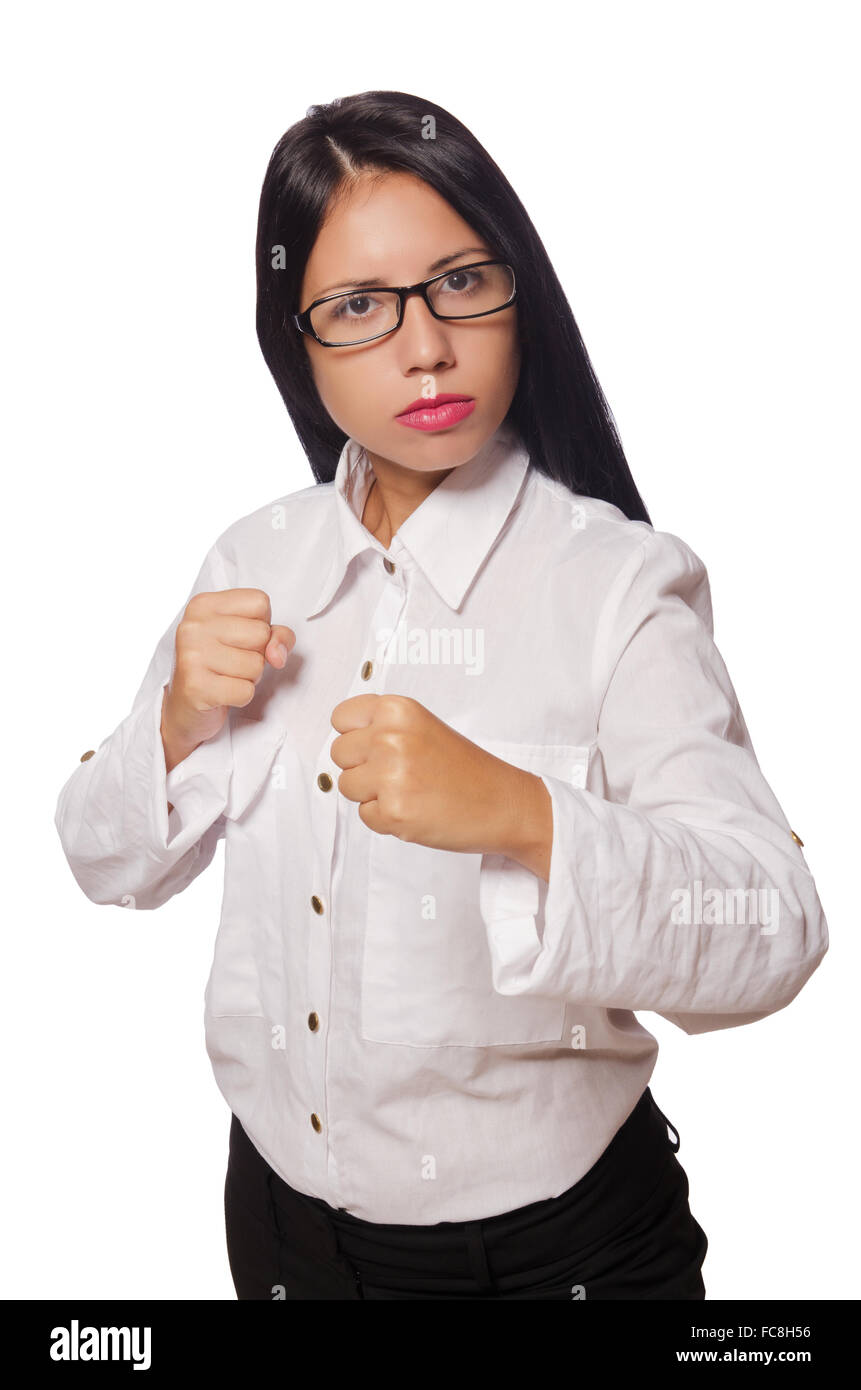 Young woman in business concept Stock Photo - Alamy