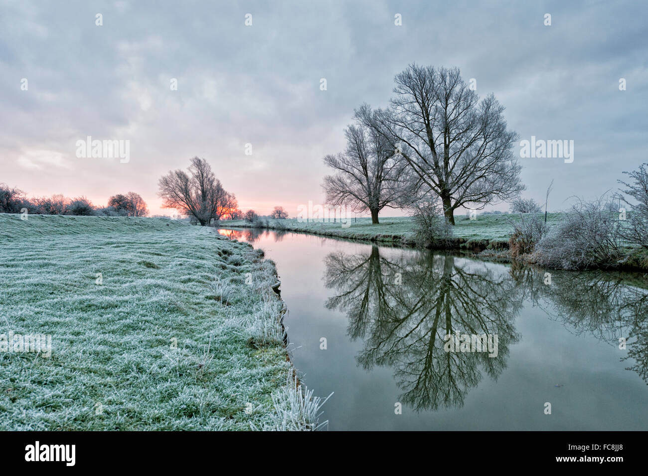Willingham, Cambridgeshire UK. 21st January 2016. UK Weather A frosty