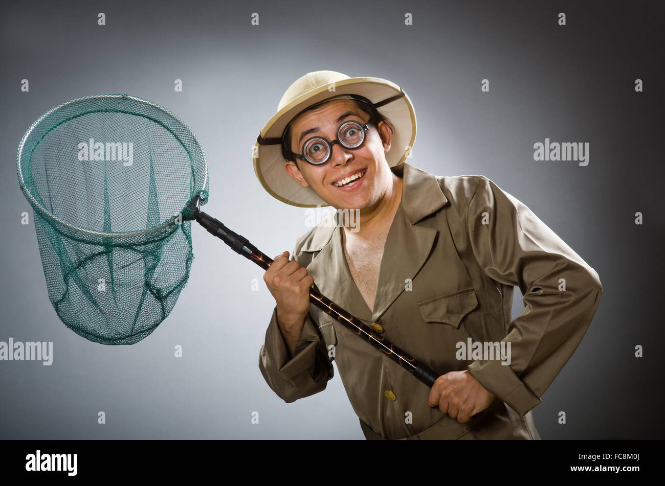 Man wearing pith helmet hi-res stock photography and images - Alamy