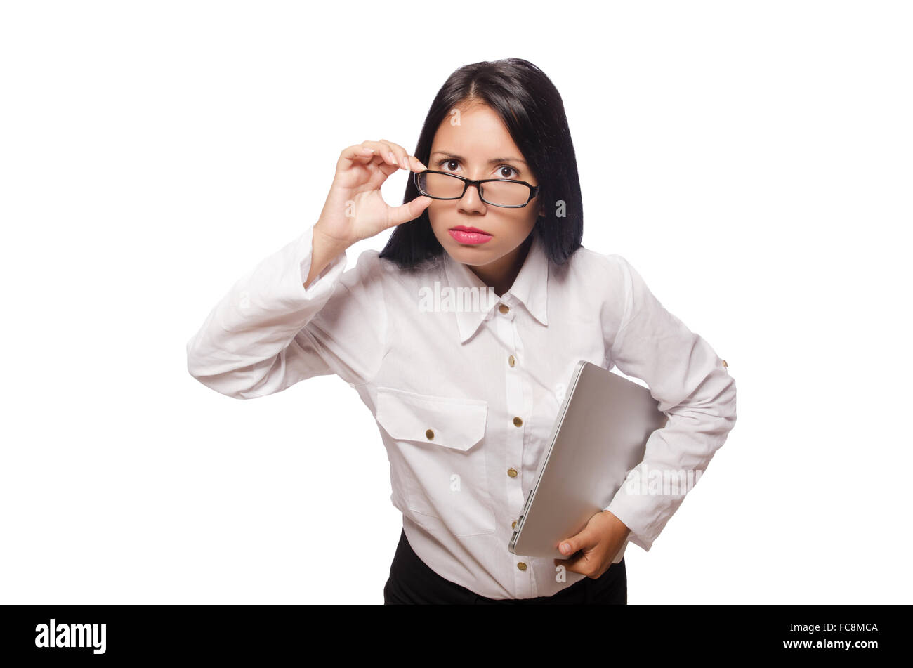 Young woman in business concept Stock Photo - Alamy