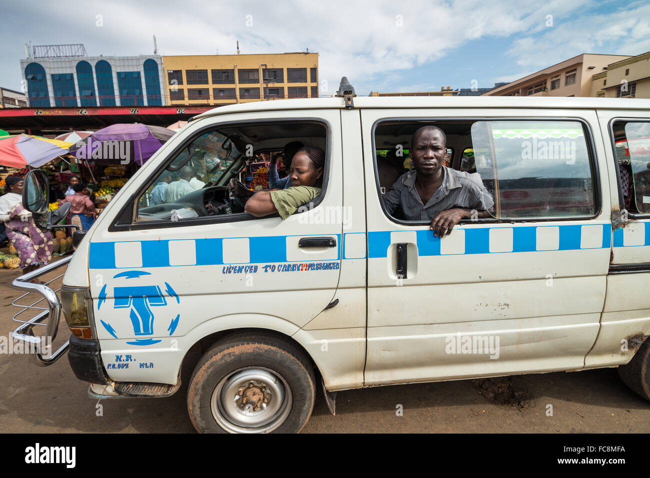 Minibus taxi, Kampala, Uganda, Africa Stock Photo