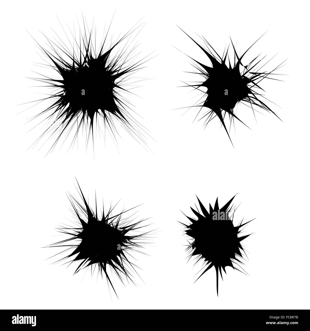 Set of Ink Blots Stock Photo Alamy