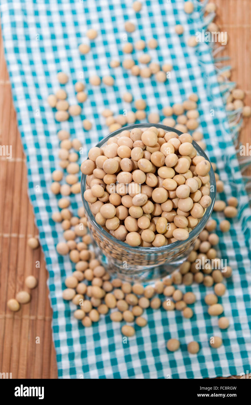 Soybeans in a glass Stock Photo