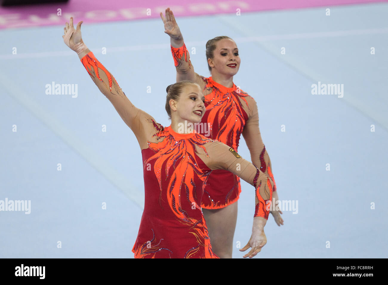 Germany. Women's Group All-Around Acrobatic Gymnastics. National Gymnastics Arena. Baku2015. 1st European Games. Baku. Azerbaijan. 19/06/2015. Stock Photo