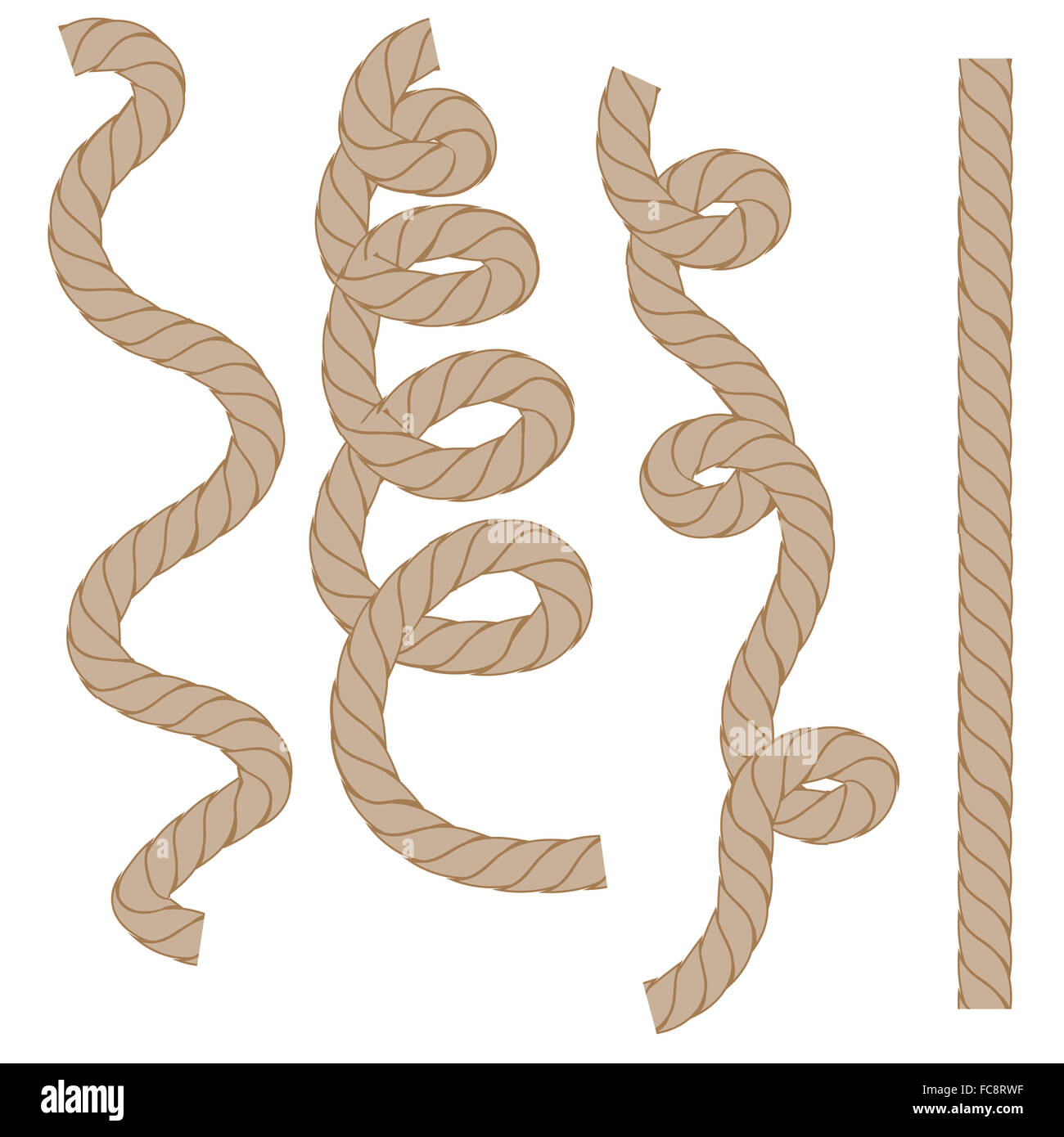 Rope Set Isoated Stock Photo - Alamy
