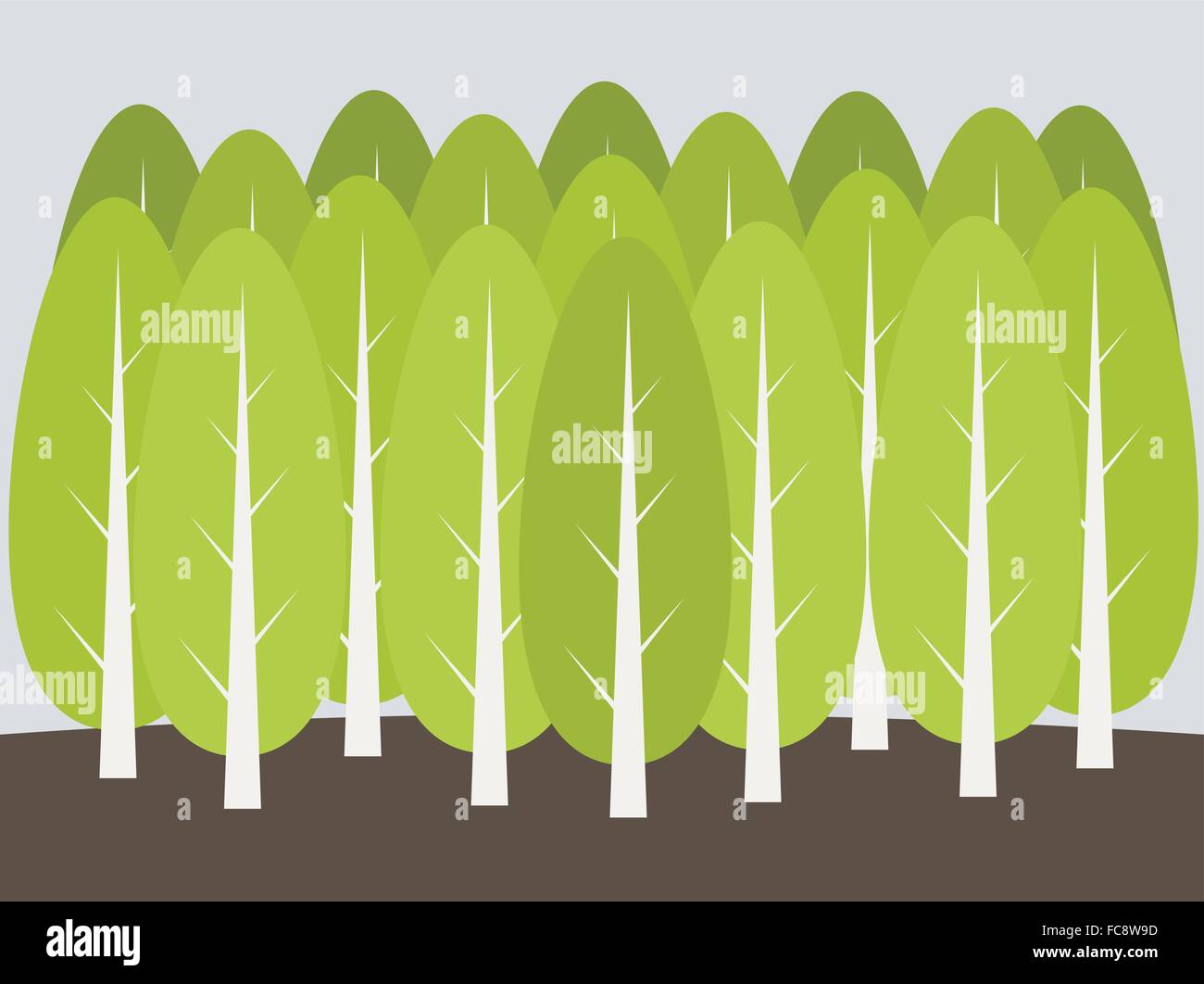 Tree in green background in eco concept illustration Stock Vector Image ...
