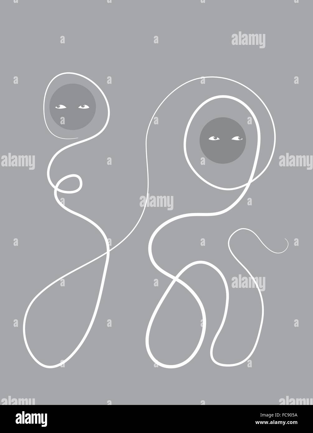 Unhappy couple Stock Vector