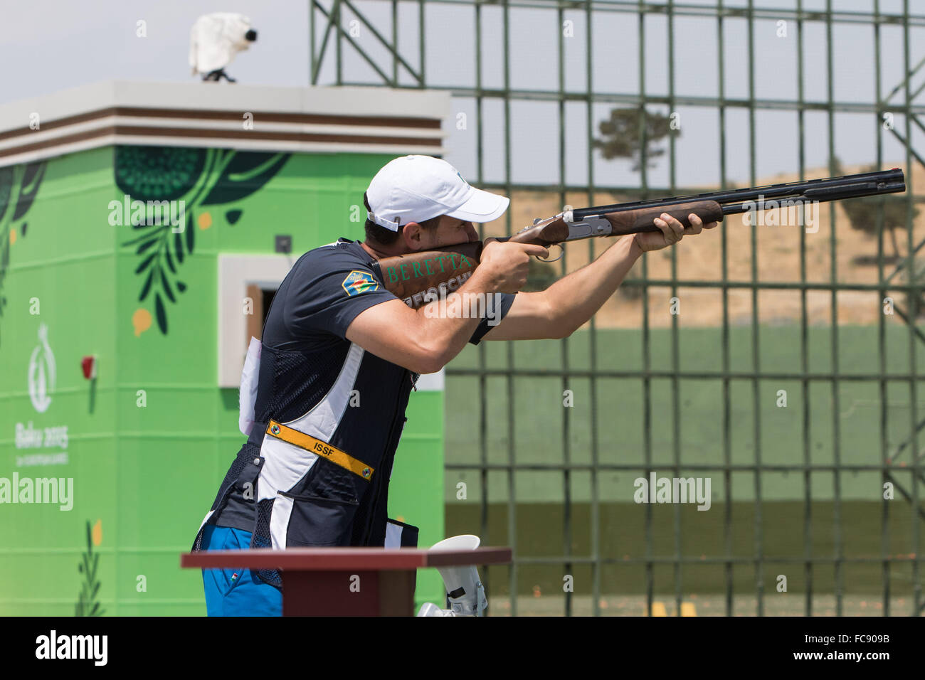 Valerio Luchini (ITA). Men's Skeet Qualification. Baku Shooting Centre. Baku2015. 1st European Games. Baku. Azerbaijan. 20/06/2015. Stock Photo