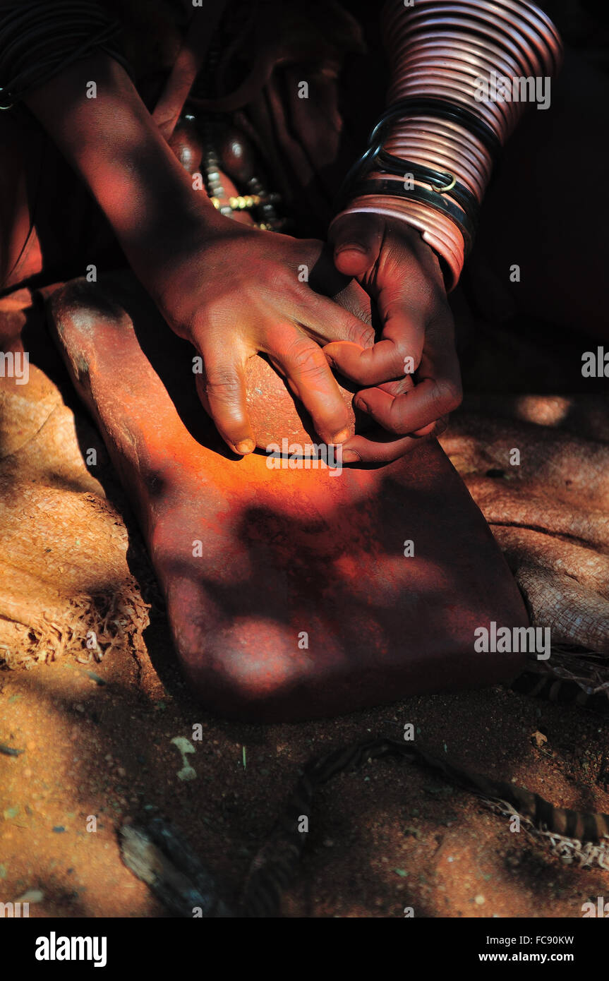 Red ochre powder hi-res stock photography and images - Alamy