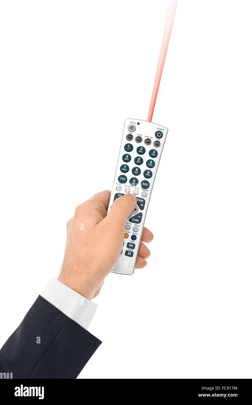 Hand Using Remote Control Hand with remote control Stock Photo - Alamy