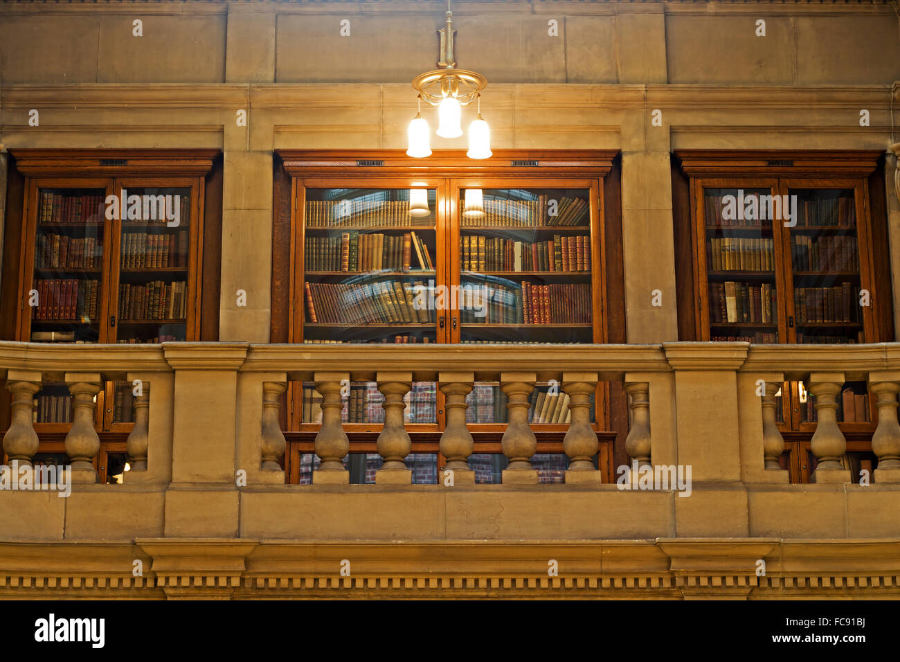 The Magnificent Oak Room inside Liverpool Central Library Stock Photo