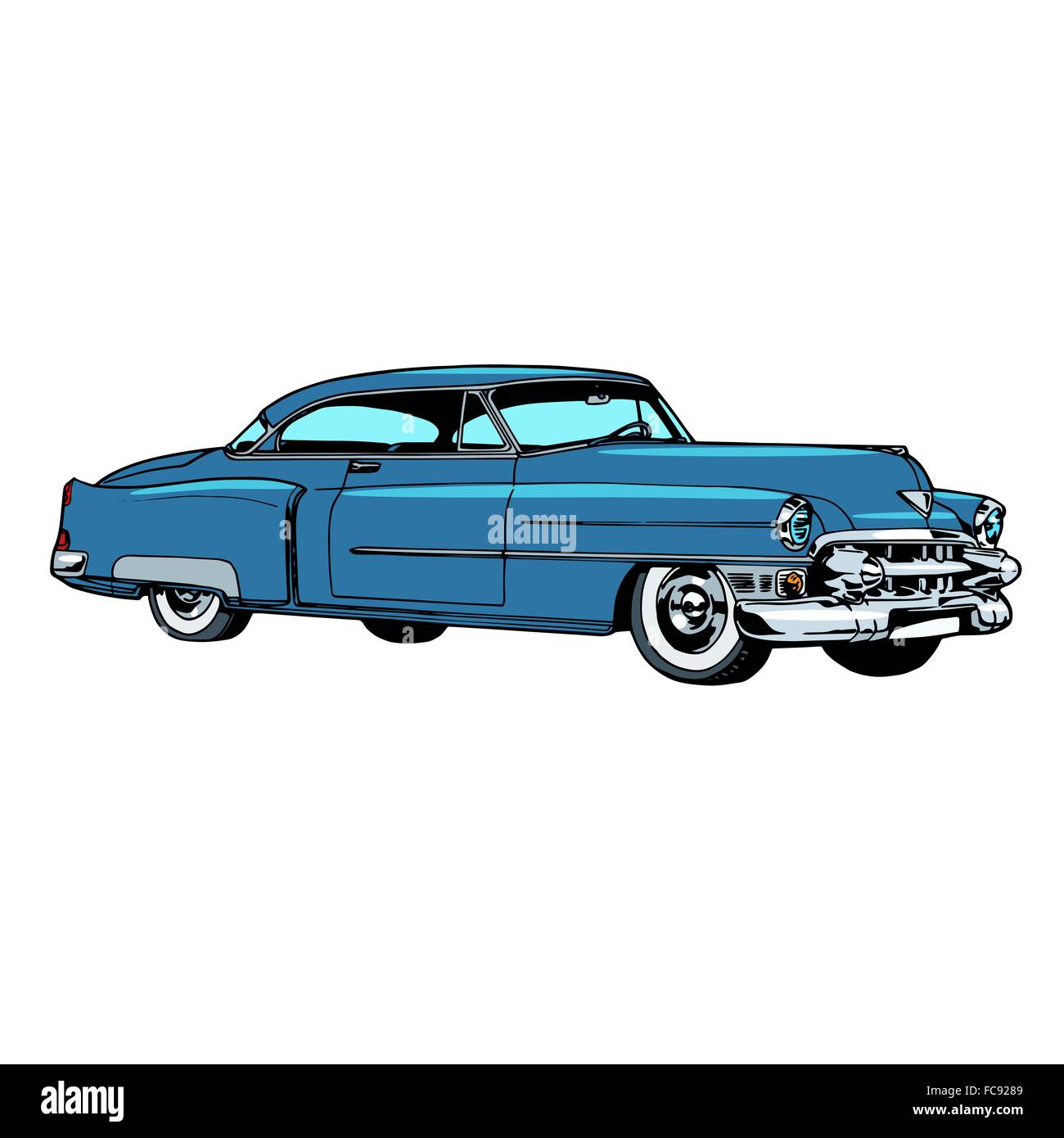 Retro blue car classic abstract model Stock Vector Image & Art Alamy