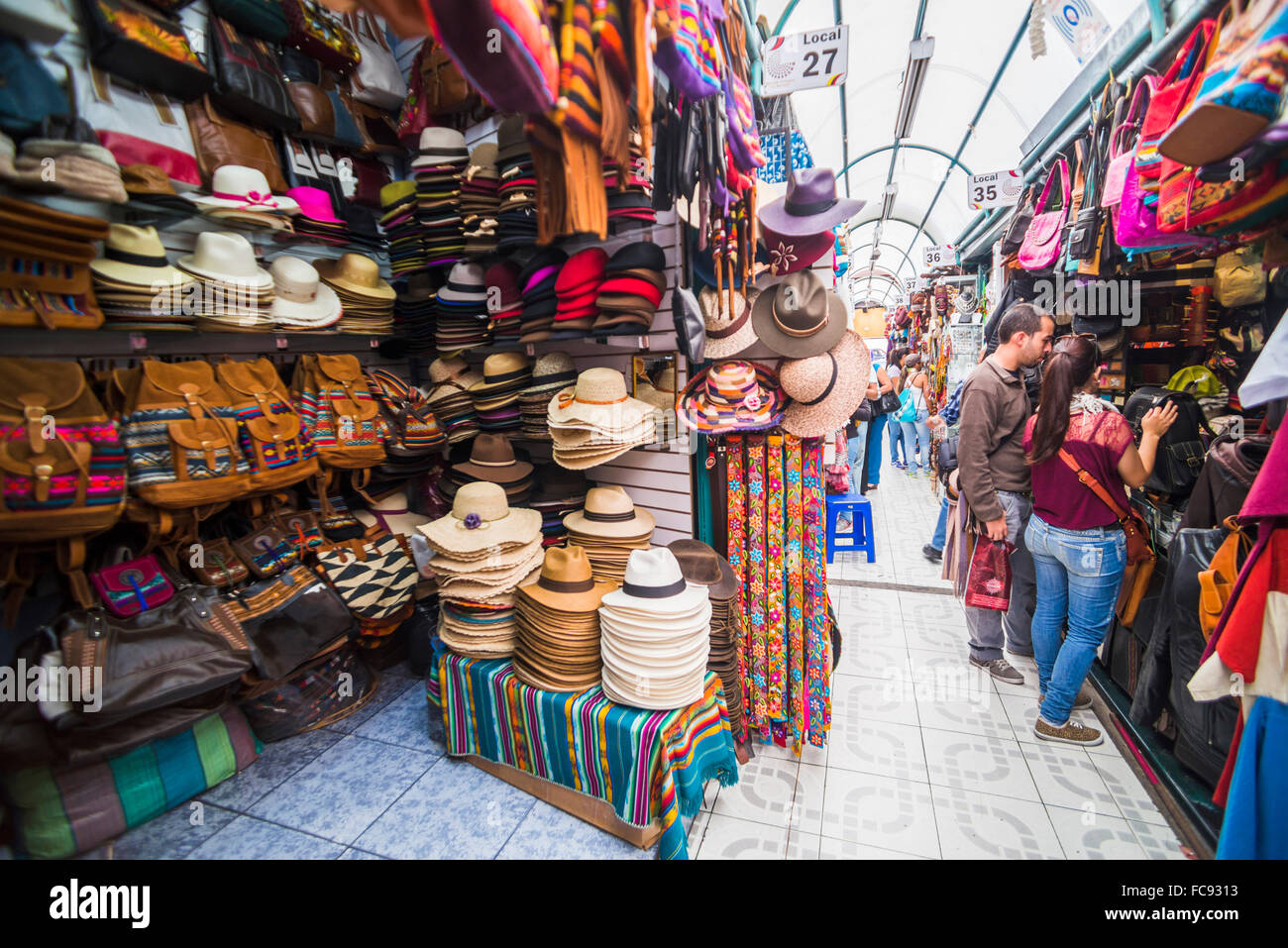 Mariscal Artisanal Market (Mercado Artesanal La Mariscal), Quito, Ecuador, South America Stock Photo