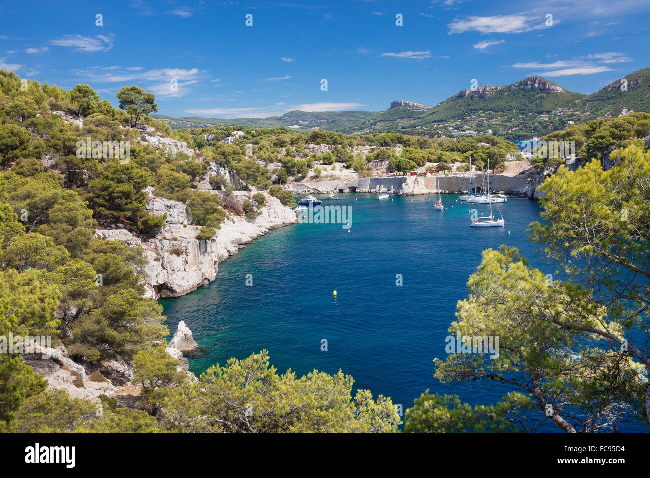 Les Calanques de Port-Miou, National Park Calanque de Port-Pin, Cassis, Provence, Provence-Alpes-Cote d'Azur, France Stock Photo