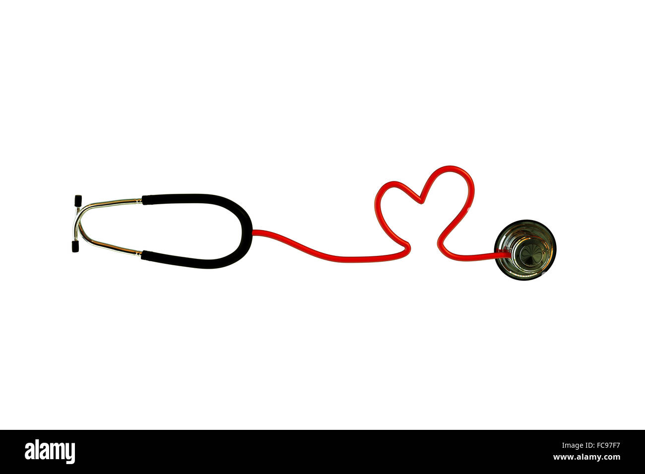 stethoscope heart shaped isolated on white background Stock Photo - Alamy
