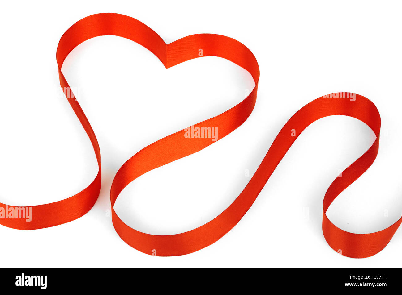 Heart Cut Out Ribbon Red ribbon bow transparent Cut Out Stock Images & Pictures - Alamy