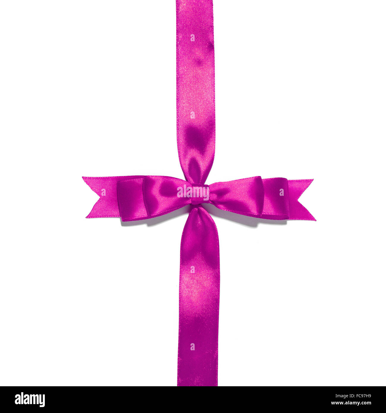 Shiny purple satin ribbon on white background Stock Photo - Alamy