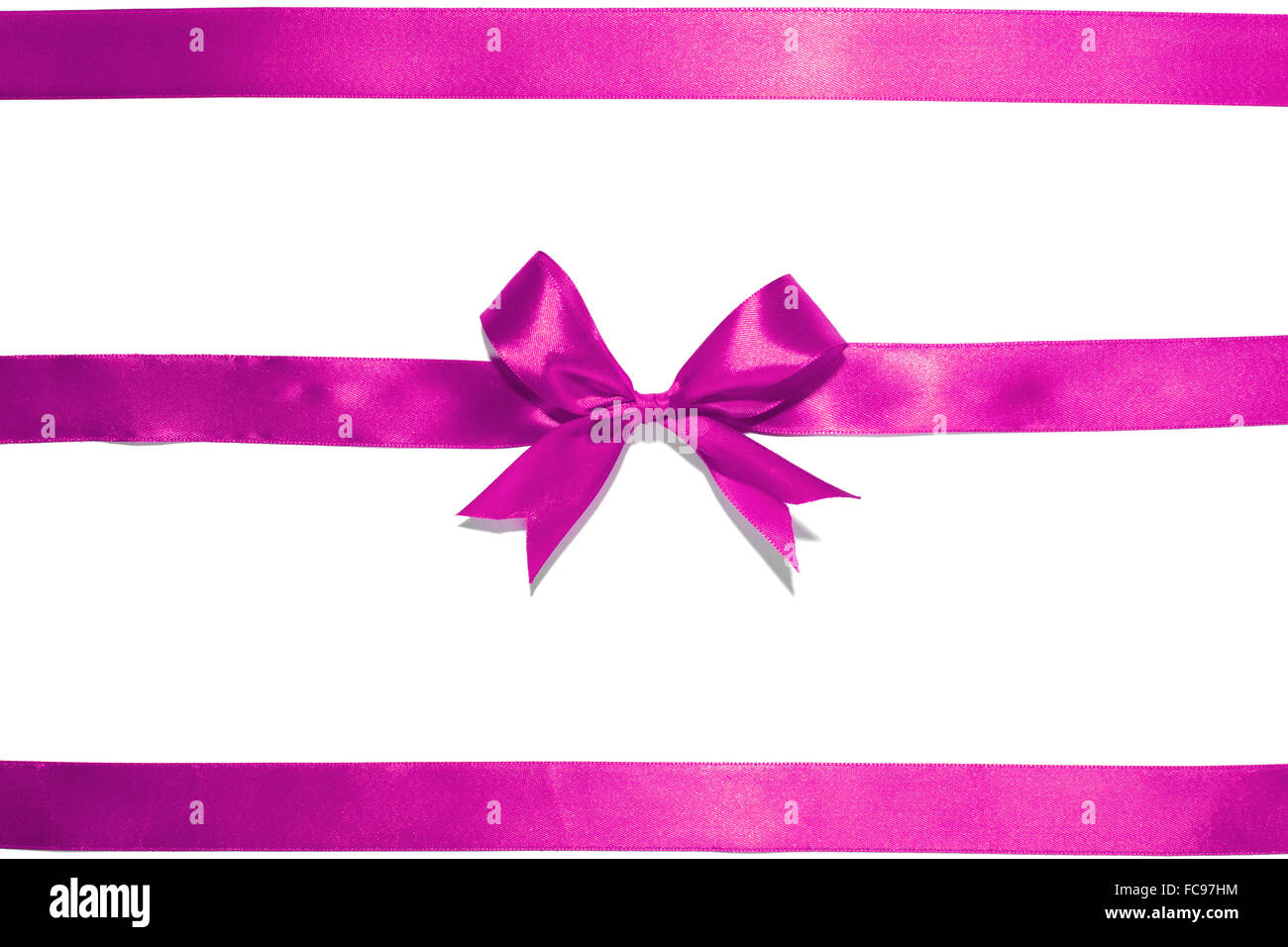 Shiny purple satin ribbon on white background Stock Photo - Alamy