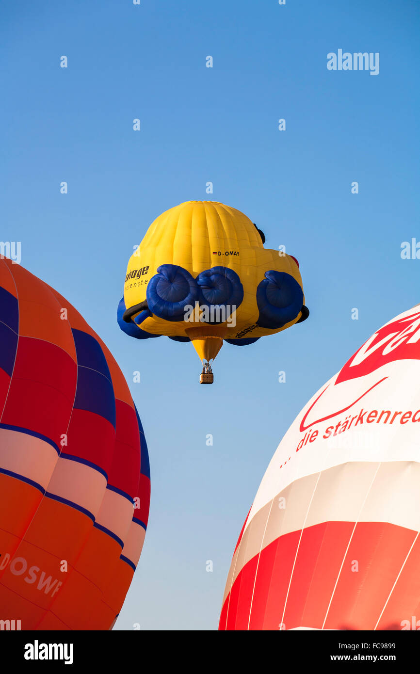 DEU, Germany, Sauerland region, Warstein, international balloon festival in Warstein, a balloon in the shape of a car [the ballo Stock Photo