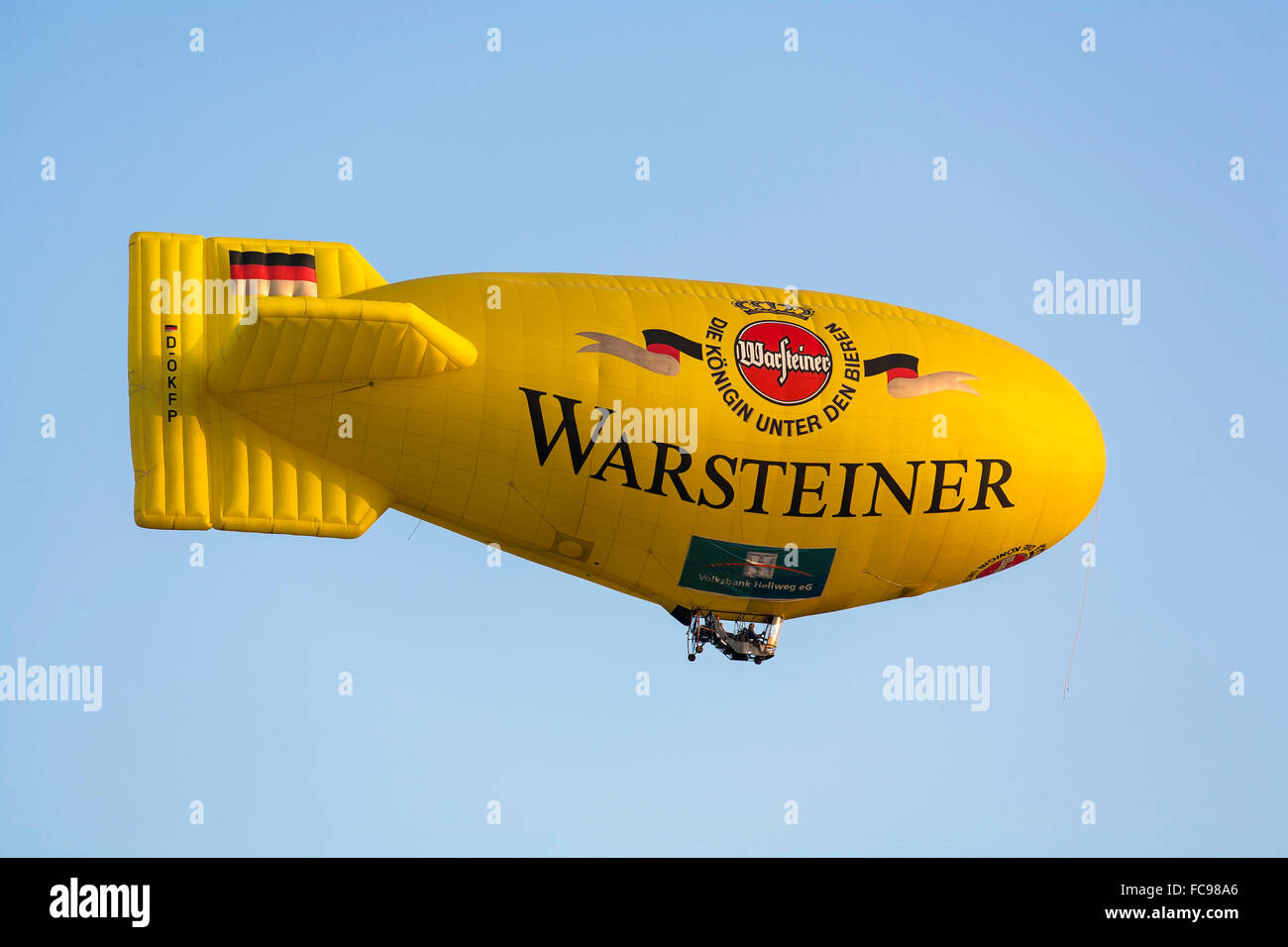 DEU, Germany, Sauerland region, Warstein, international balloon festival in Warstein, blimp of the Warsteiner brewery [the ballo Stock Photo