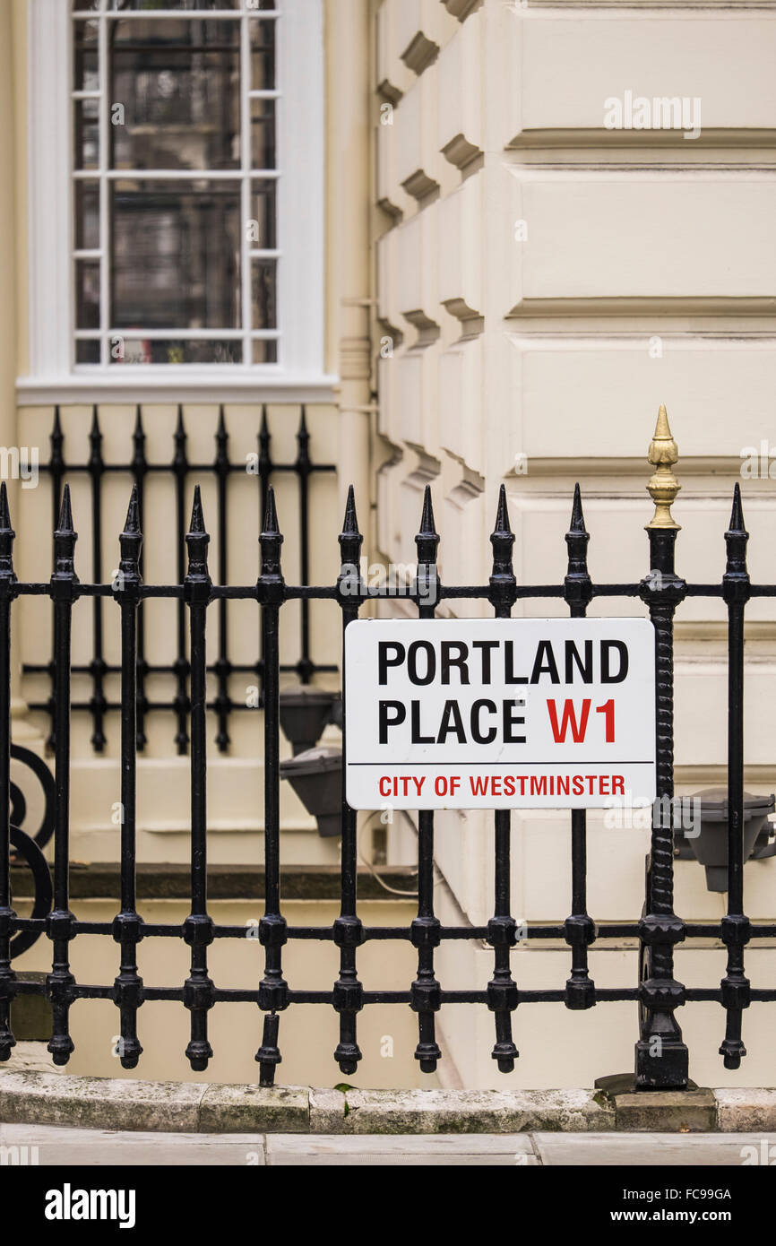 Portland Place, London, England, U.K. Stock Photo